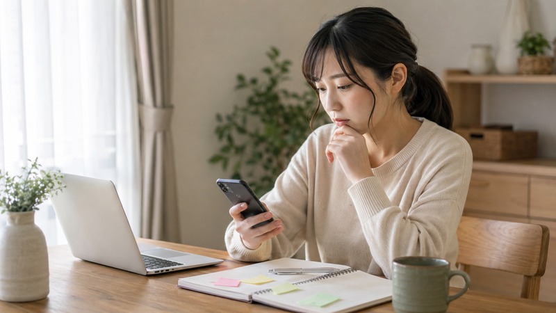 チャットレディの収入について正直に考える女性のイメージ